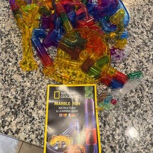 National Geographic Translucent Marble Run in Yellow, Red, Blue, Green, Purple
